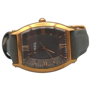 Fossil Women's‎ Watch 28MM Gold Case Gray Dial Ash Gray Leather Strap ES3056